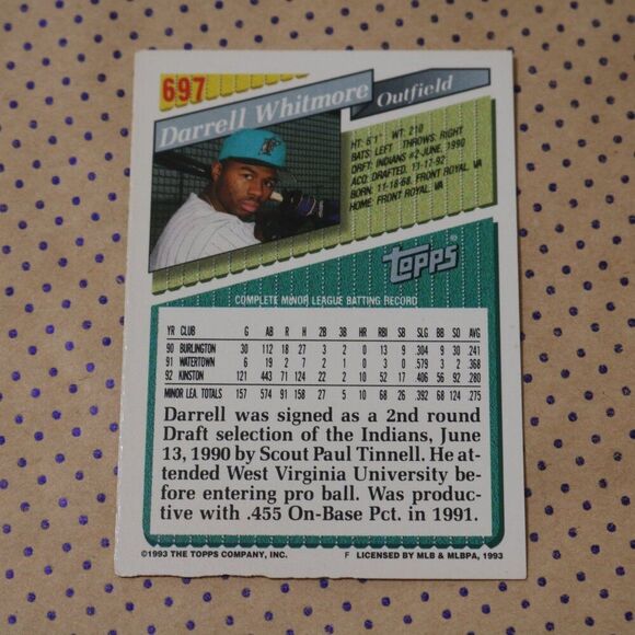 Darrell Whitmore #697 Baseball Card - Picture 2 of 2